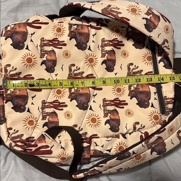 Montana West Bison and Cactus Print Backpack - Picture 9 of 11